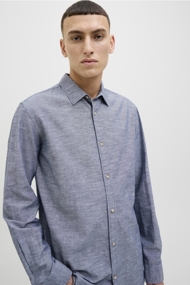 JJESUMMER SHIRT LS SN 12269315 FADED DENIM